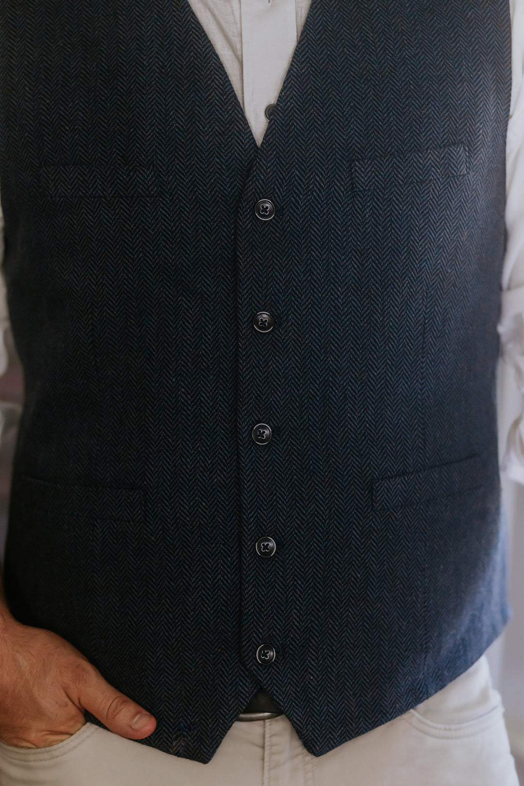 Celtic Ranchwear Men’s Irish Herringbone Wool Vest