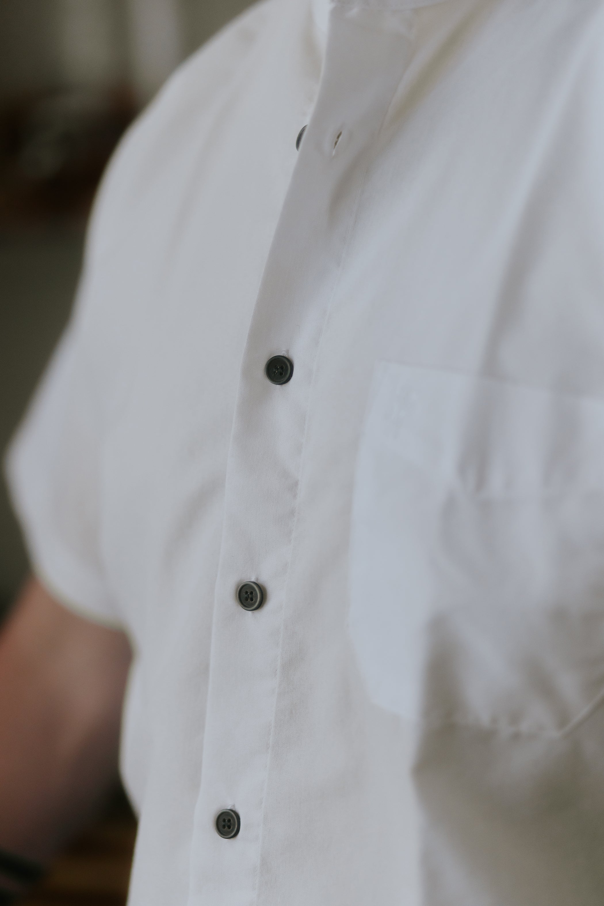 トップス Christian Roland regular collar shirt wh Celtic Ranchwear Collarless Short Sleeve Grandfather Shirt – The