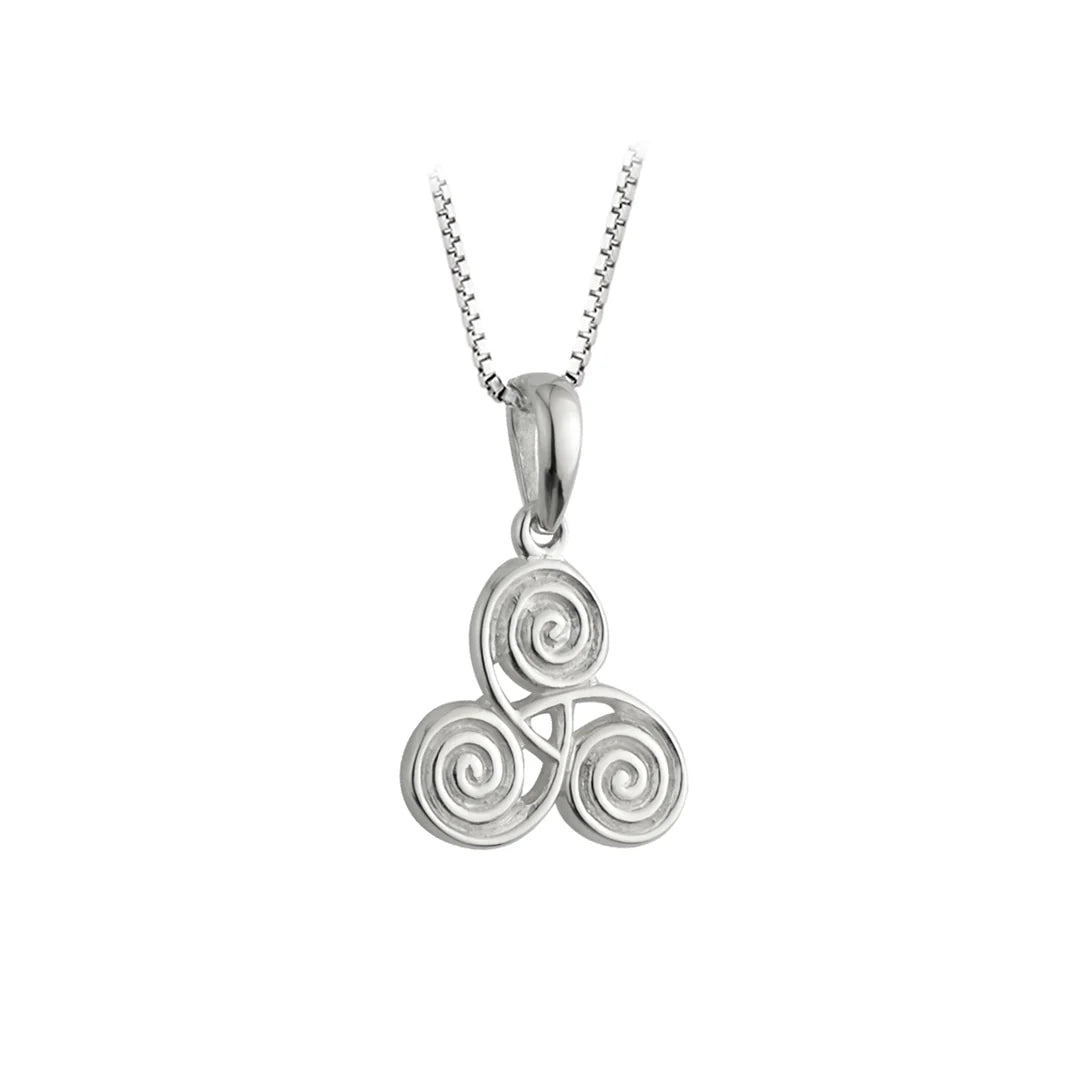 Sterling Silver Triskele Necklace