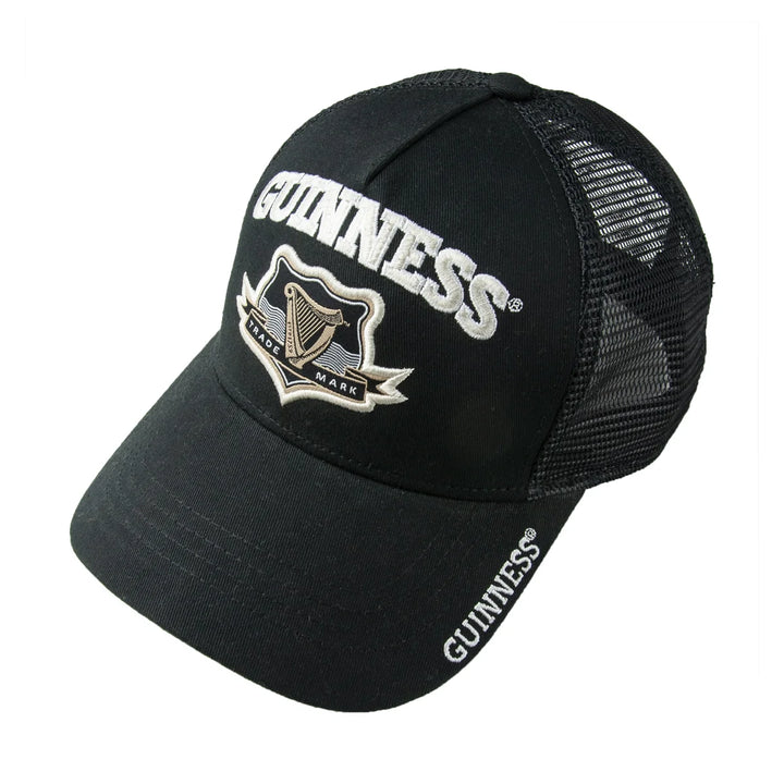 Guinness Black Trucker Mesh Adjustable Baseball Cap