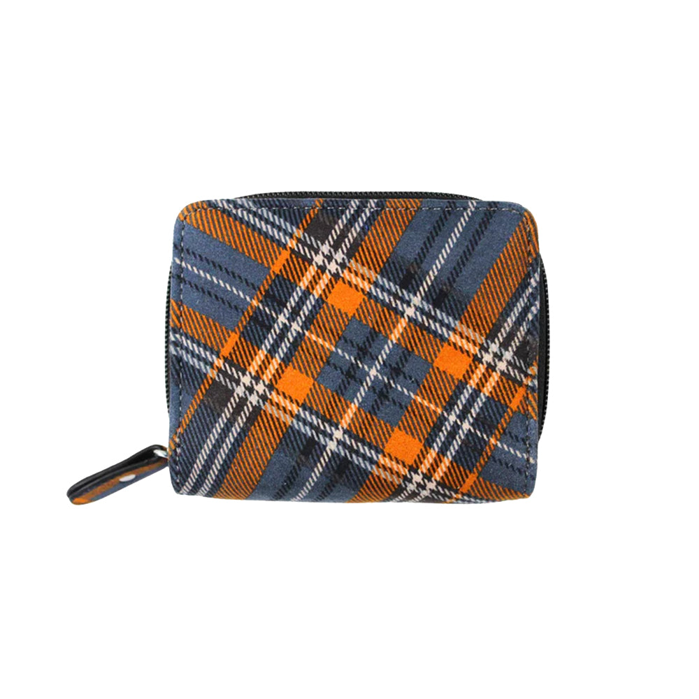 Tartan Moleskin Zip Purse