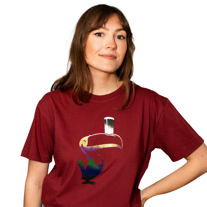Guinness® Burgundy Liquid Toucan Short Sleeve T-Shirt