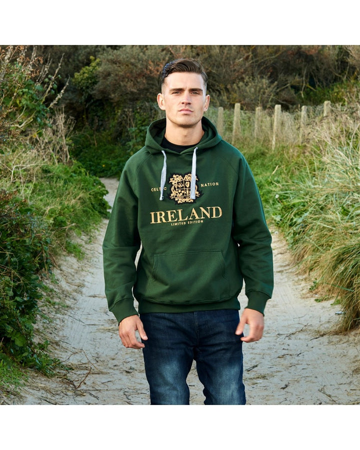 Green Ireland Crest Hoodie