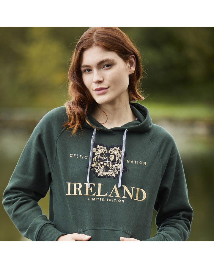 Green Ireland Crest Hoodie