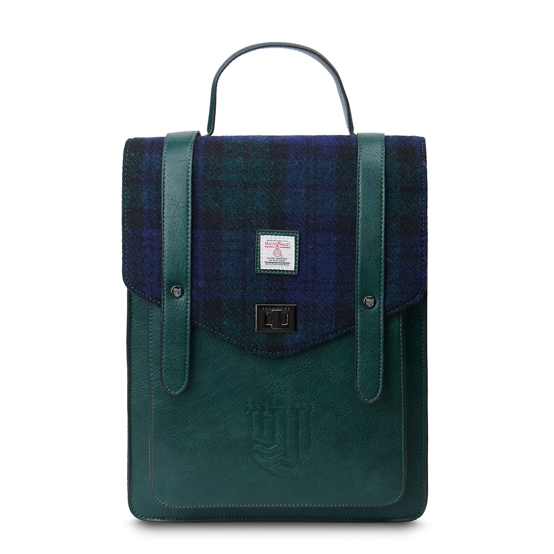 The Carloway Backpack Pink and Blue Tartan