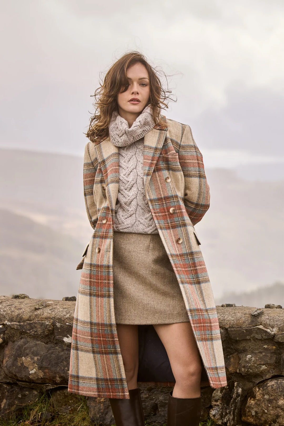 Jack Murphy Clodagh Tweed Wool Coat