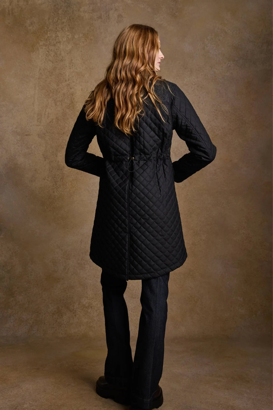 Jodie Structured Quilted Mid-Length Wax Coat