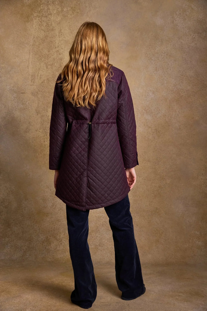 Jodie Structured Quilted Mid-Length Wax Coat