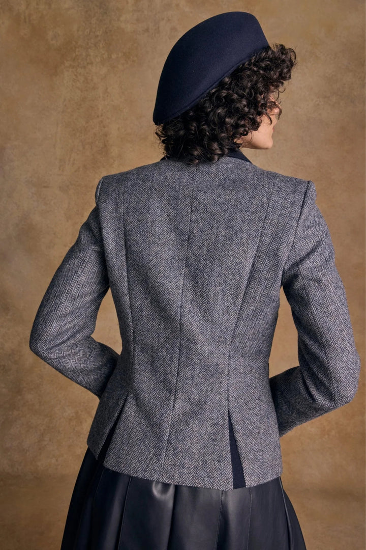 Sasha Tweed Jacket - Blue Denim