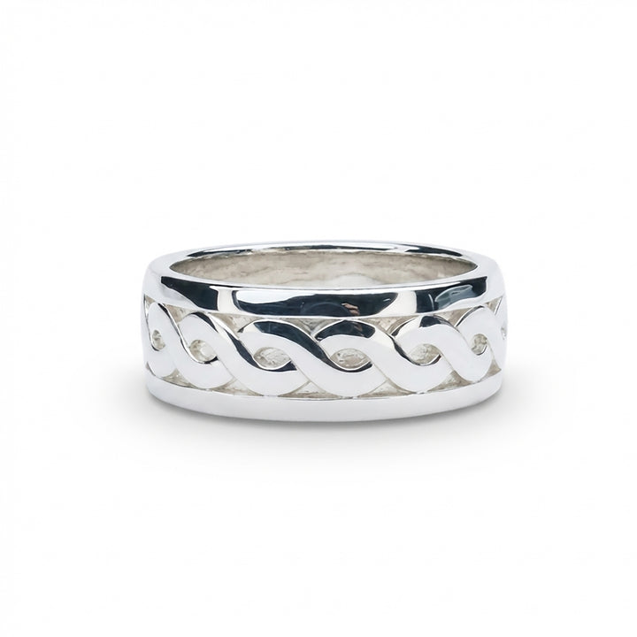 Keith Jack Men's Sterling Silver Extra Wide Celtic Weave Ring