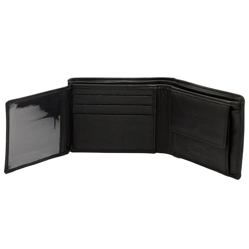 Leather Bi-Fold Wallet with RFID and Gift Box