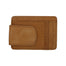Leather Magnetic Money Clip with Card Holder and ID window