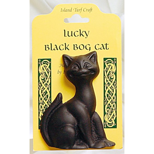 Lucky Black Bog Cat (Small)