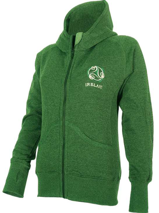 Ladies Irish Triskele Yarn Dye Hoodie