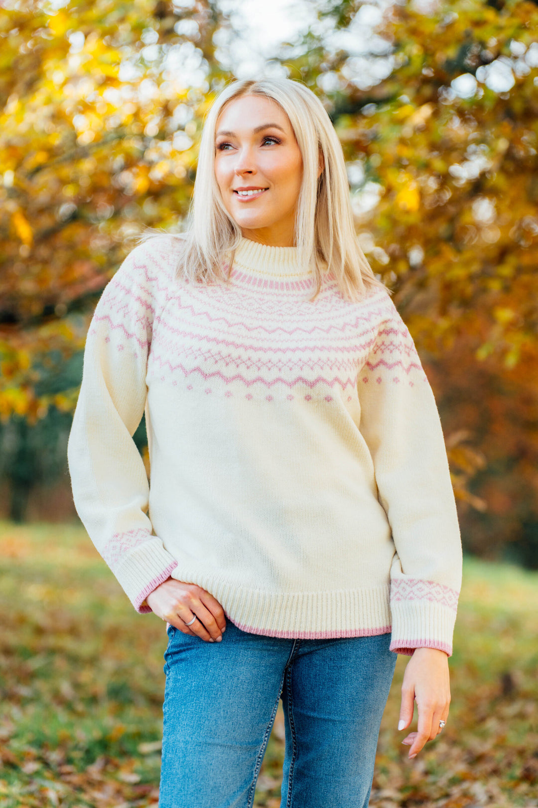 Ladies Fairisle Crewneck Sweater