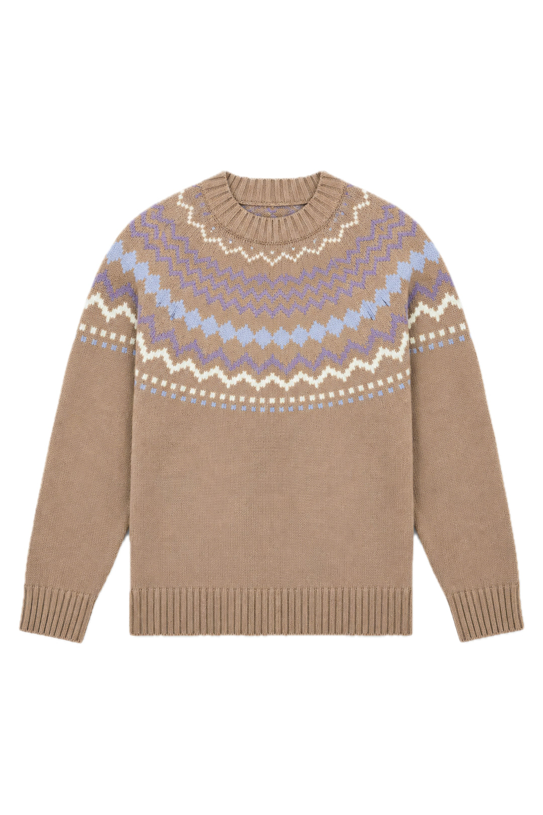 Ladies Fairisle Crewneck Sweater