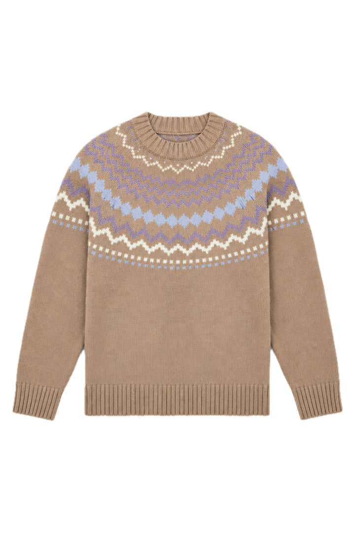 Ladies Fairisle Crewneck Sweater