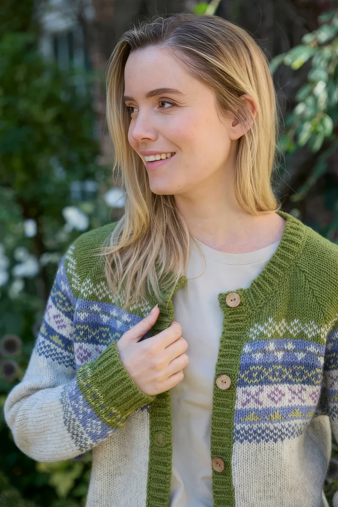 Handmade Fair Trade Fairisle Knit Cardigan