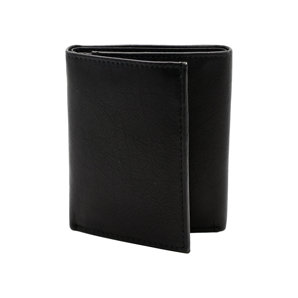 RFID Leather Trifold Wallet with ID Window