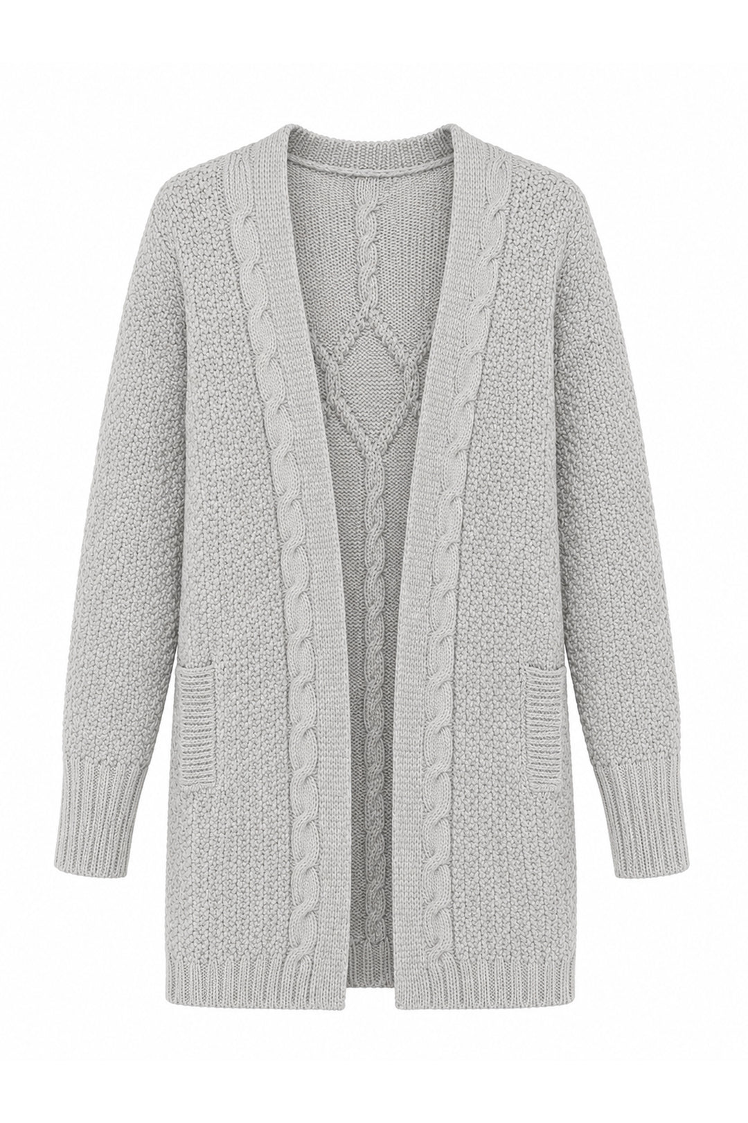 Aran Longline Cable Knit Coat
