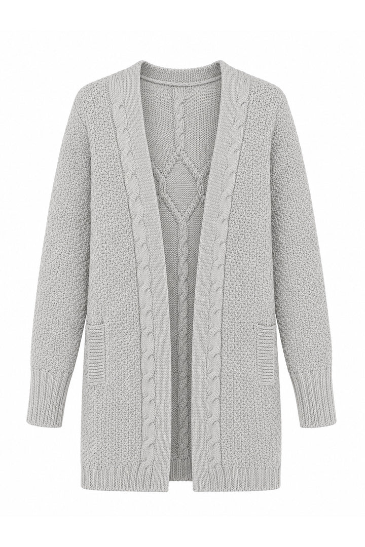 Aran Longline Cable Knit Coat