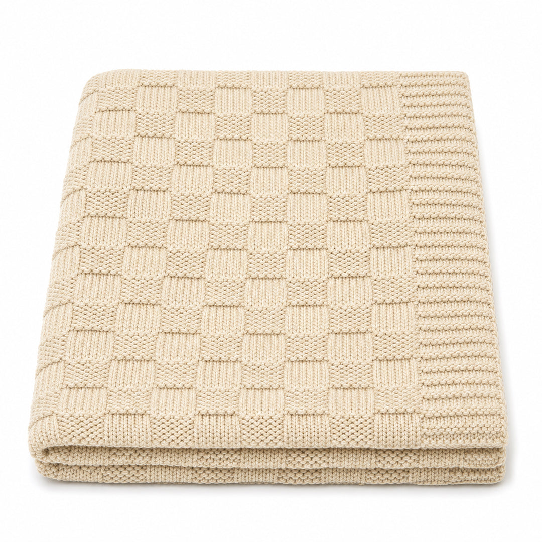 Fisherman Aran Knit Throw Blanket