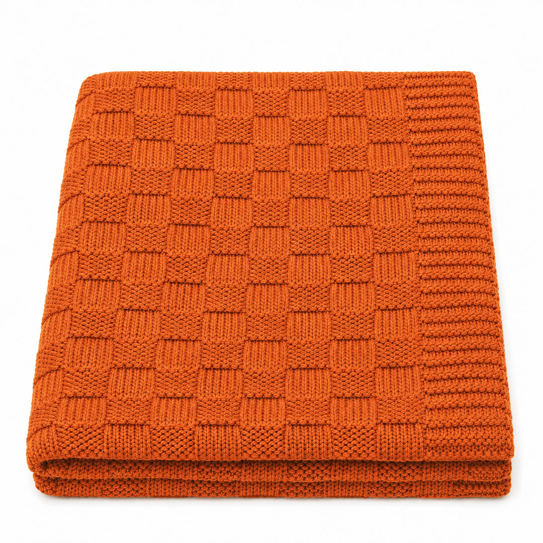 Fisherman Aran Knit Throw Blanket