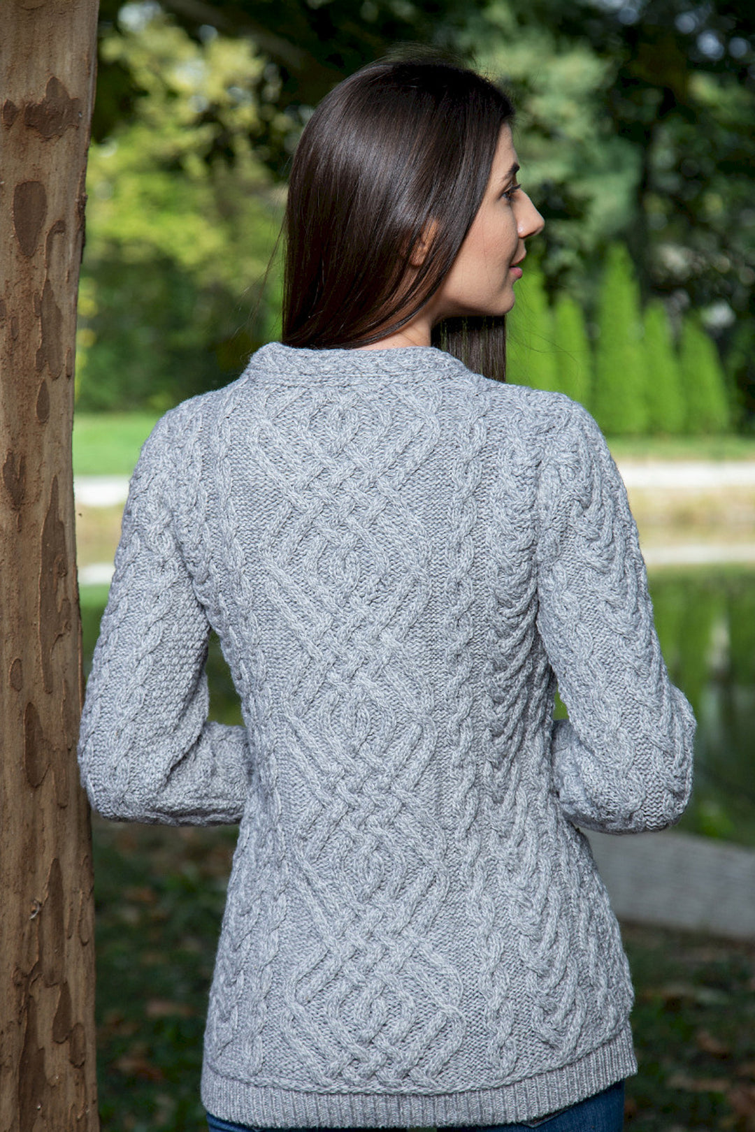 Cable Knit Crew Ladies Sweater