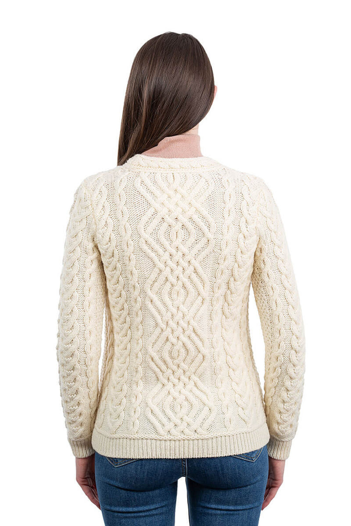 Cable Knit Crew Ladies Sweater
