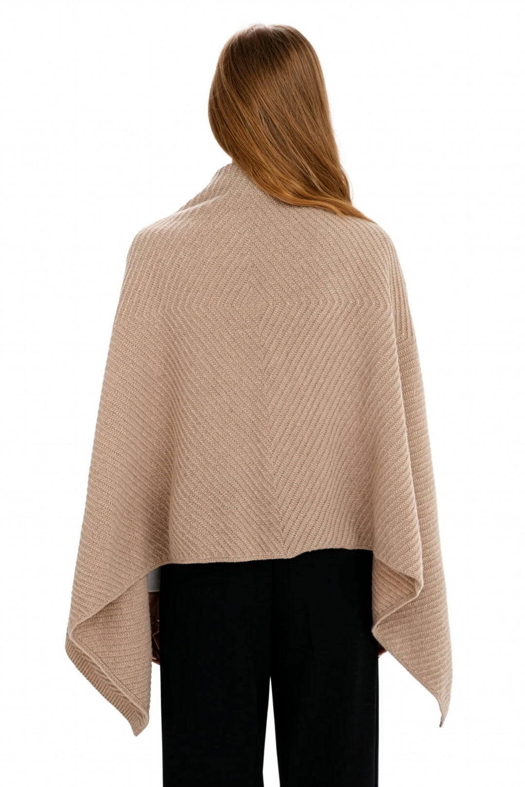 Cable Waffle Knit Ladies Shawl