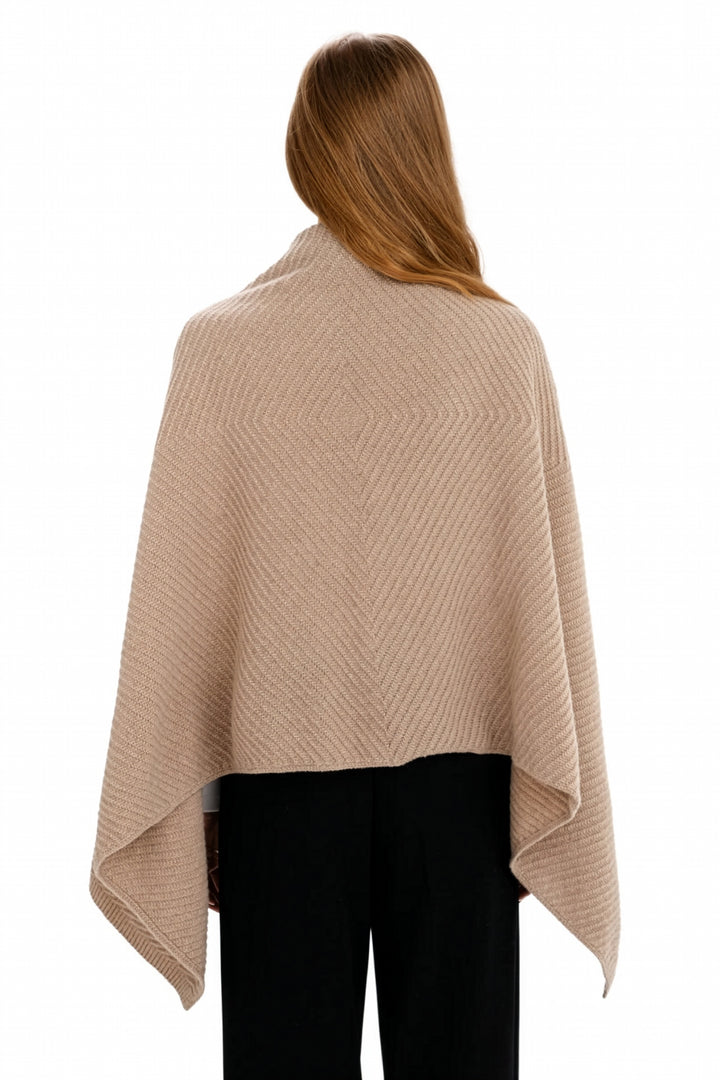 Cable Waffle Knit Ladies Shawl