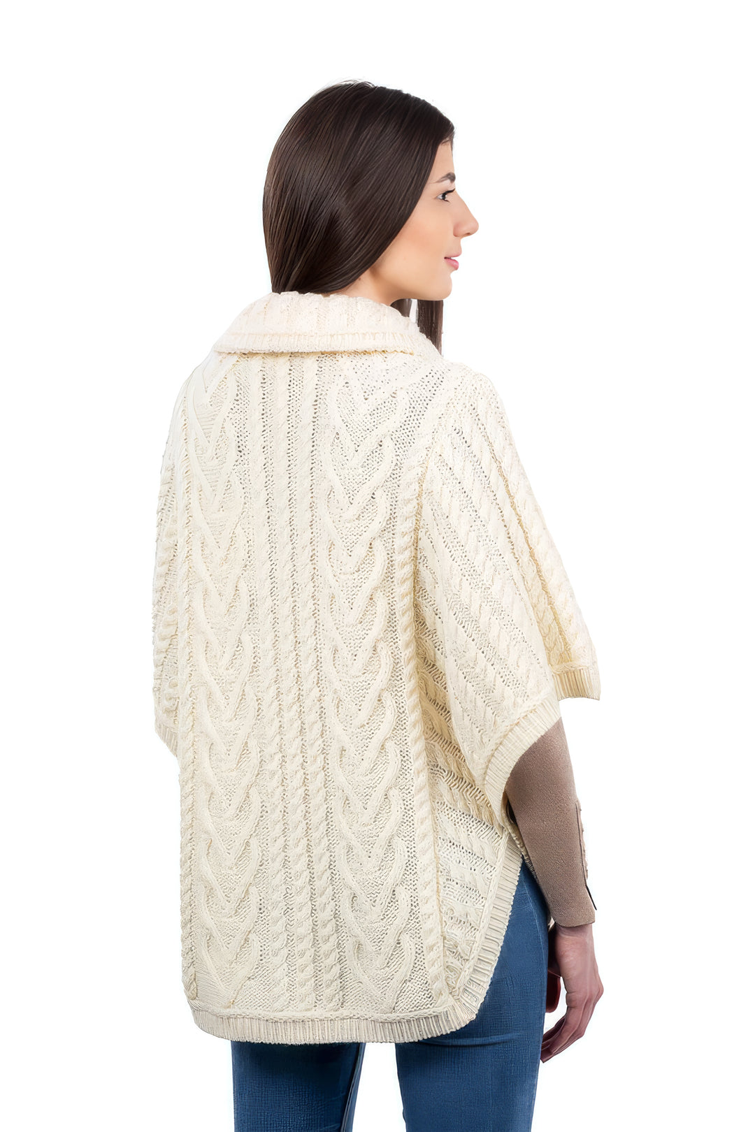 Funnel Neck Poncho Jacket