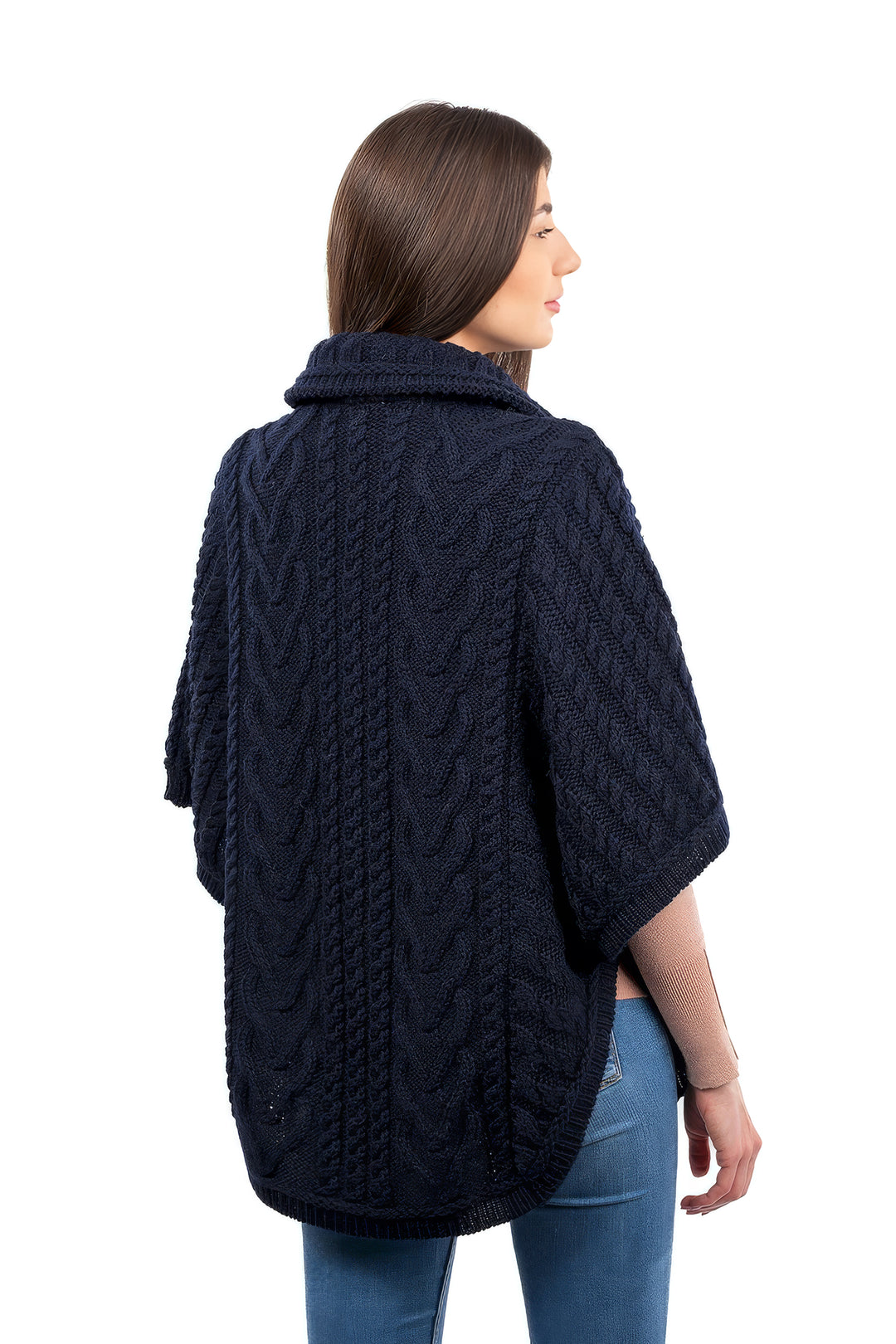 Funnel Neck Poncho Jacket