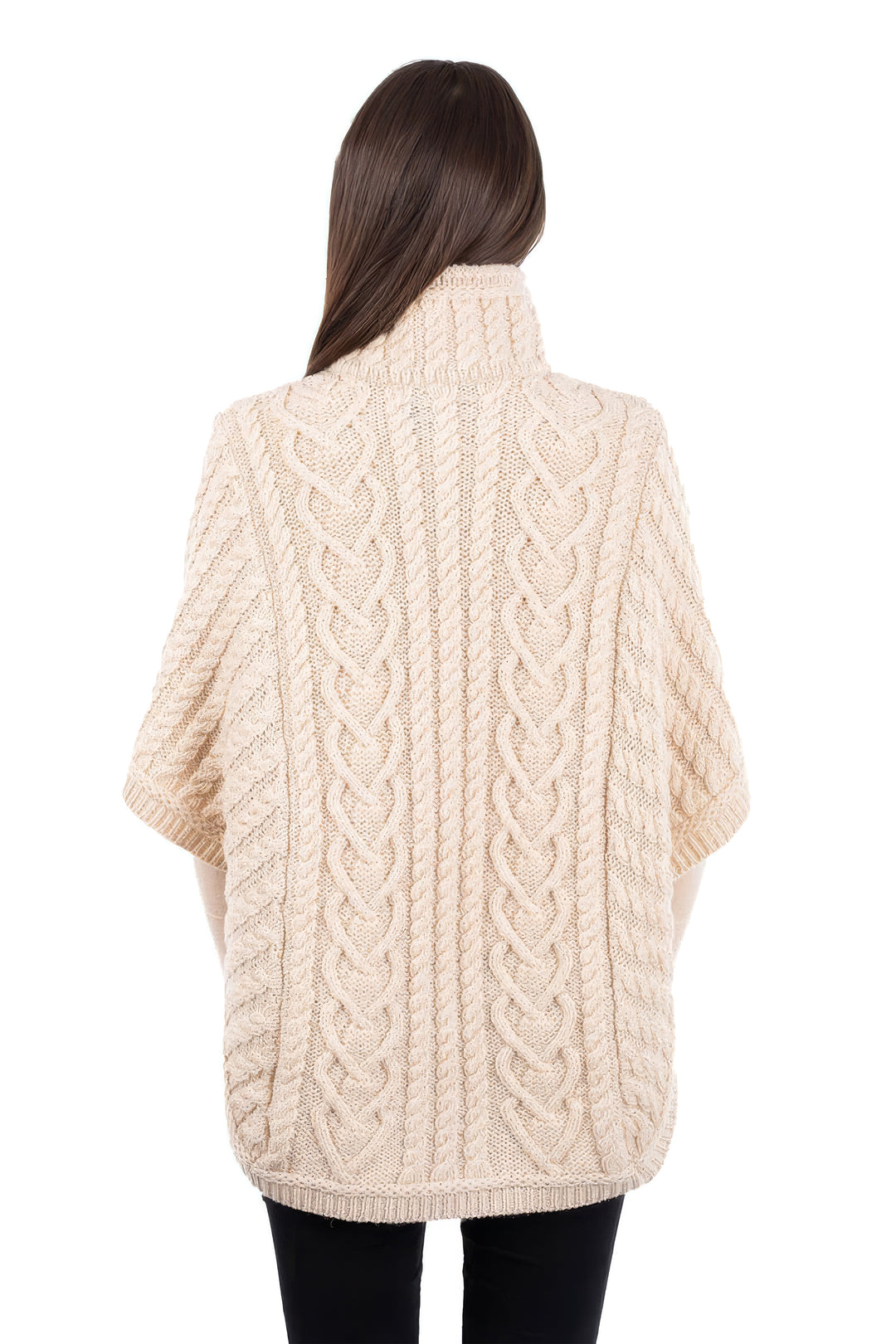 Funnel Neck Poncho Jacket