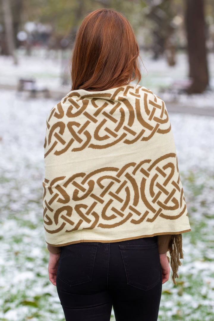 Egyptian Cotton Celtic Knotwork Shawl