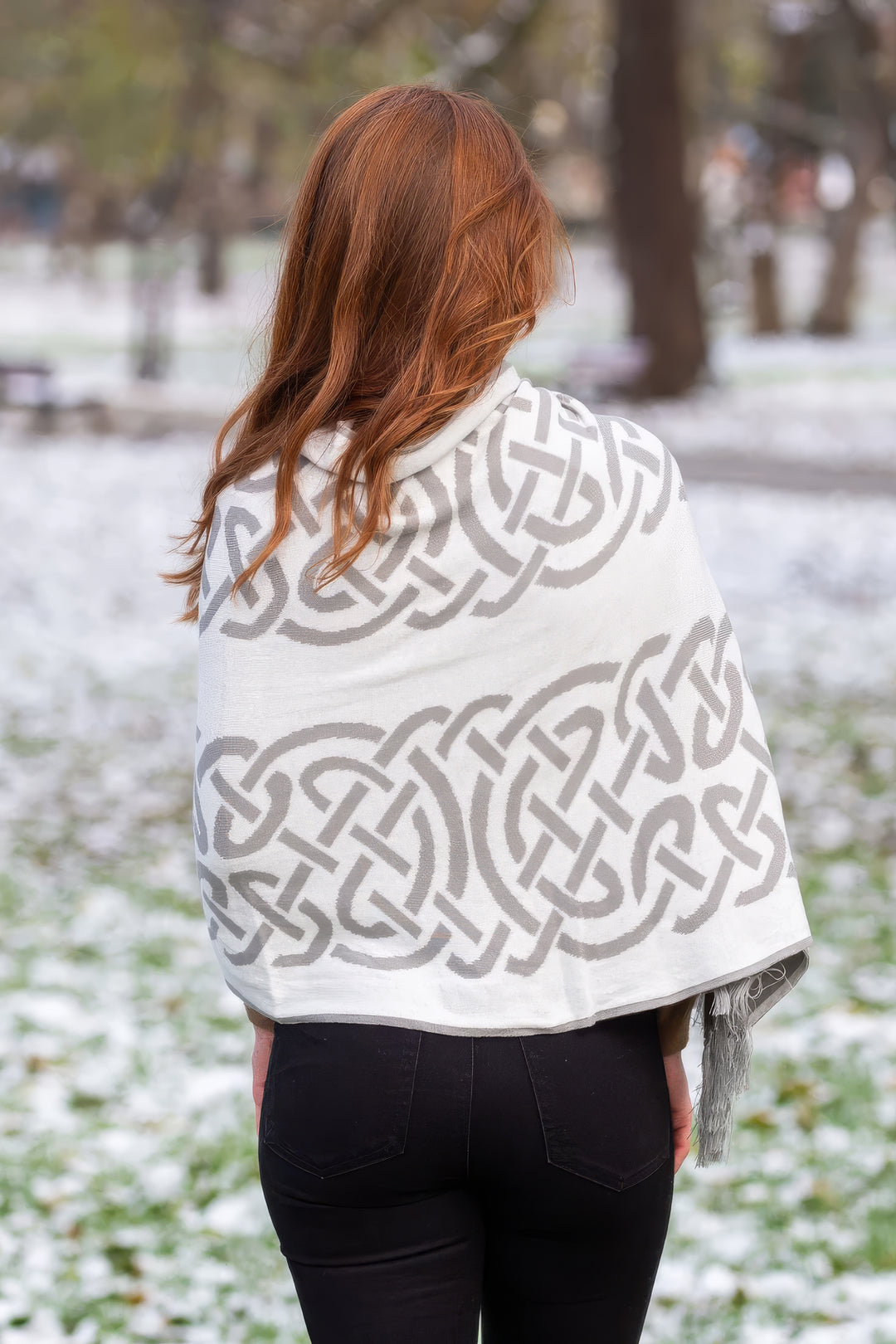 Egyptian Cotton Celtic Knotwork Shawl