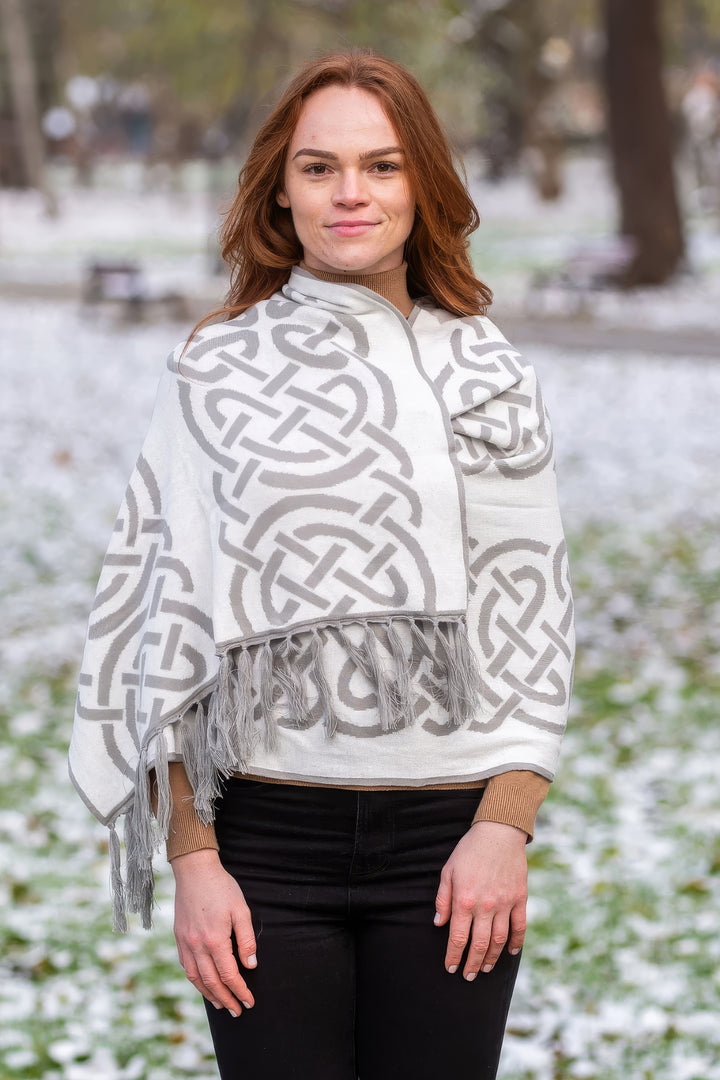 Egyptian Cotton Celtic Knotwork Shawl