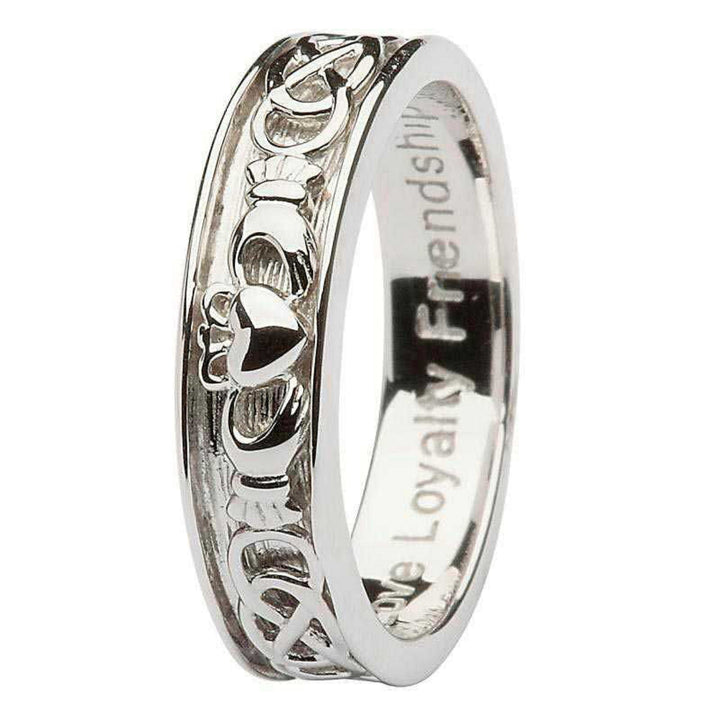 Shanore Men’s Sterling Silver Claddagh Celtic Wedding Ring