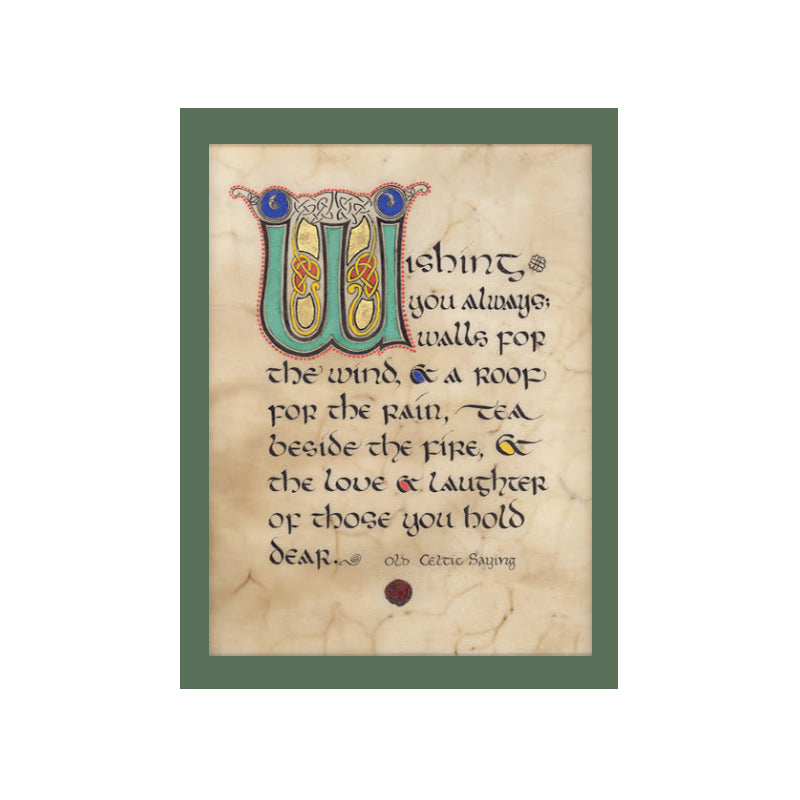 Double Matted Green 8" x 10" Celtic Cards