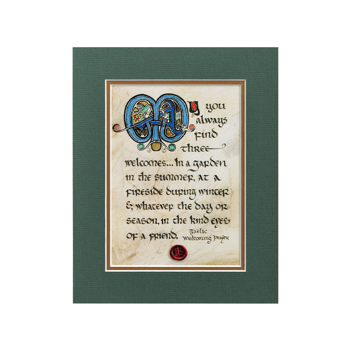 Double Matted Green 8" x 10" Celtic Cards