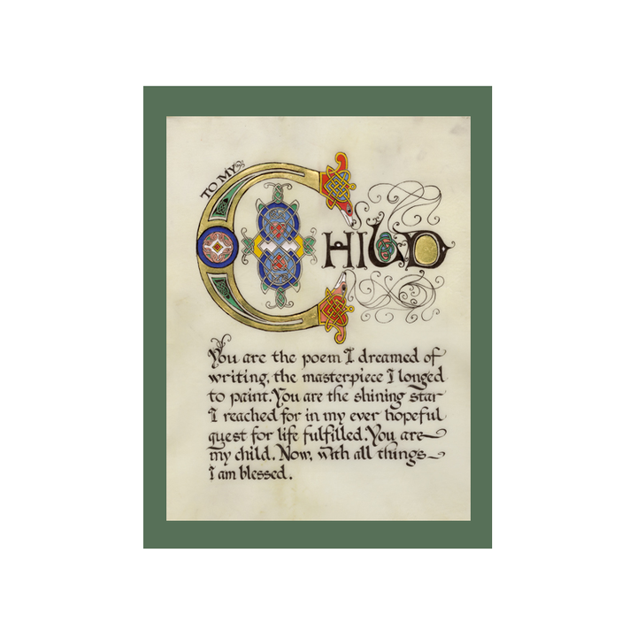 Double Matted Green 8" x 10" Celtic Cards