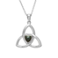 sterling silver trinity and green marble pendant necklace by anu celtic jewellery