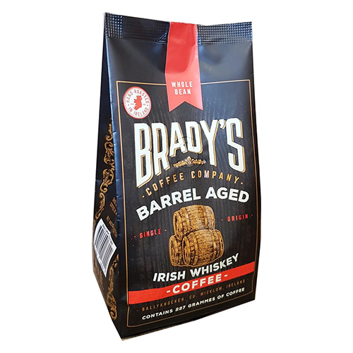 brady's coffee barrel aged whiskey whole bean