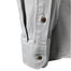 sleeve of ash gray grandfather shirt by celtic ranch