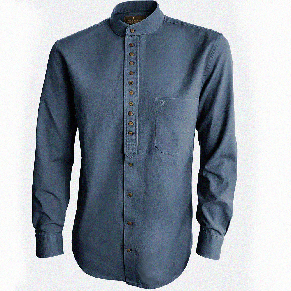 mens collarless dress shirt Men's Irish Linen Grandad perfect for weddings Untucked Slim Fit Total Stretch