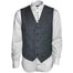 front of gray and white wool blend vest by celtic ranch
