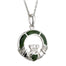 irish connemara marble claddagh necklace by solvar