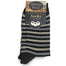 blue black connemara merino striped socks