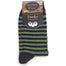 green grey connemara merino striped socks
