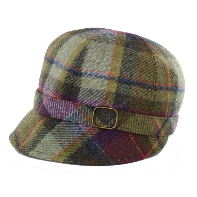 The Irish Boutique-Flapper Hat - Blue Green Plaid